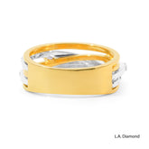 14K Two-Tone Gold Intertwining Diamond Pavé Ring (0.75 ct)